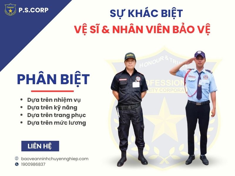 Phân biệt Vệ Sĩ và Nhân viên bảo vệ