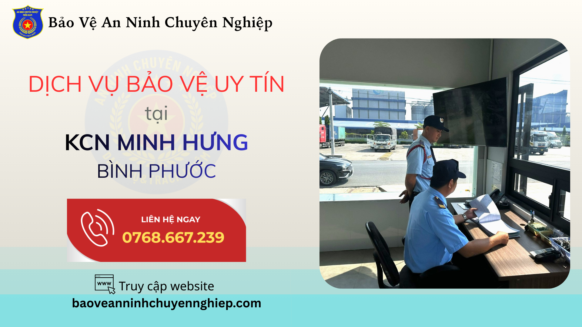 Dịch vụ bảo vệ chất lượng cao tại KCN Minh Hưng Sikico – Bình Phước