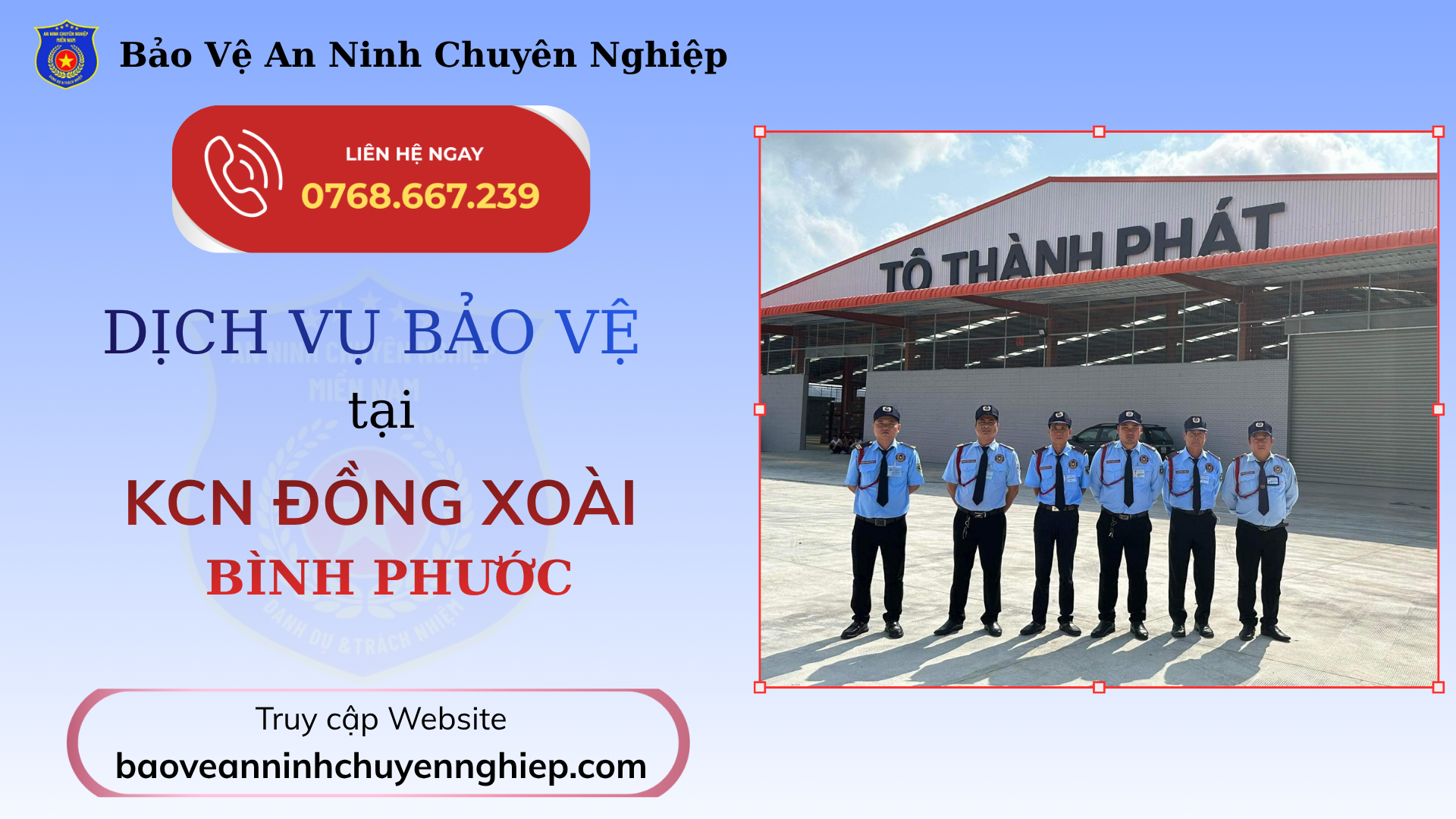 Dịch vụ bảo vệ nhà máy uy tín tại KCN Đồng Xoài – Bình Phước