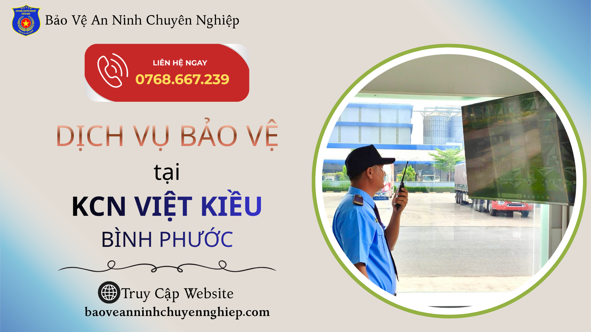 Bảo vệ uy tín tại KCN Việt Kiều | Dịch vụ bảo vệ chuyên nghiệp