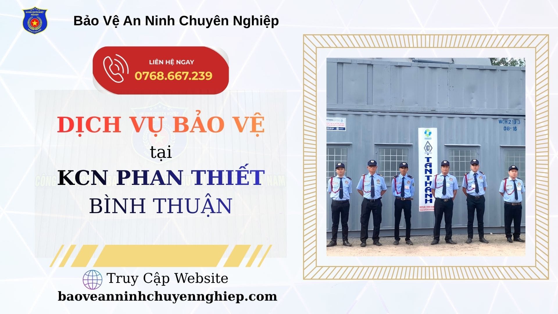 Dịch vụ bảo vệ KCN Phan Thiết Bình Thuận 24/7