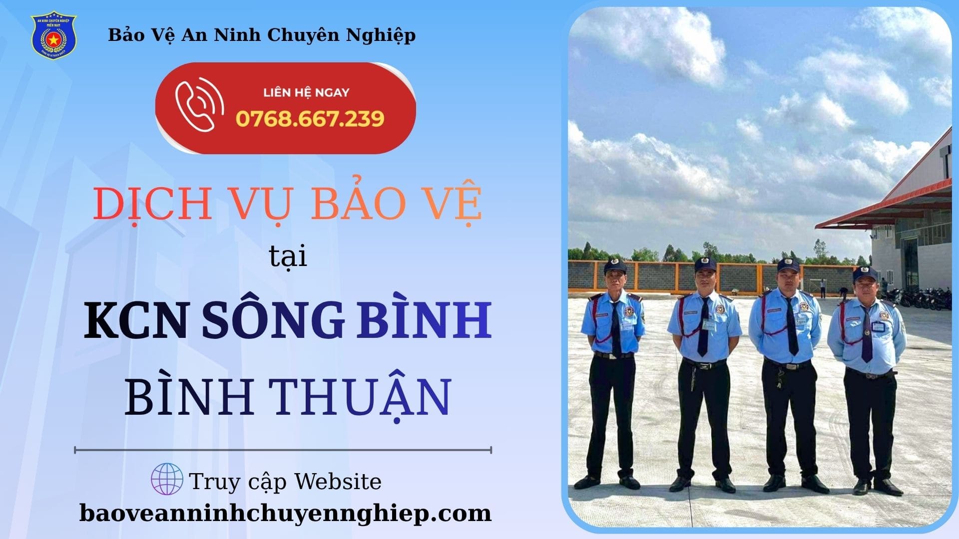Bảo vệ chuyên nghiệp tại KCN Sông Bình – Bình Thuận