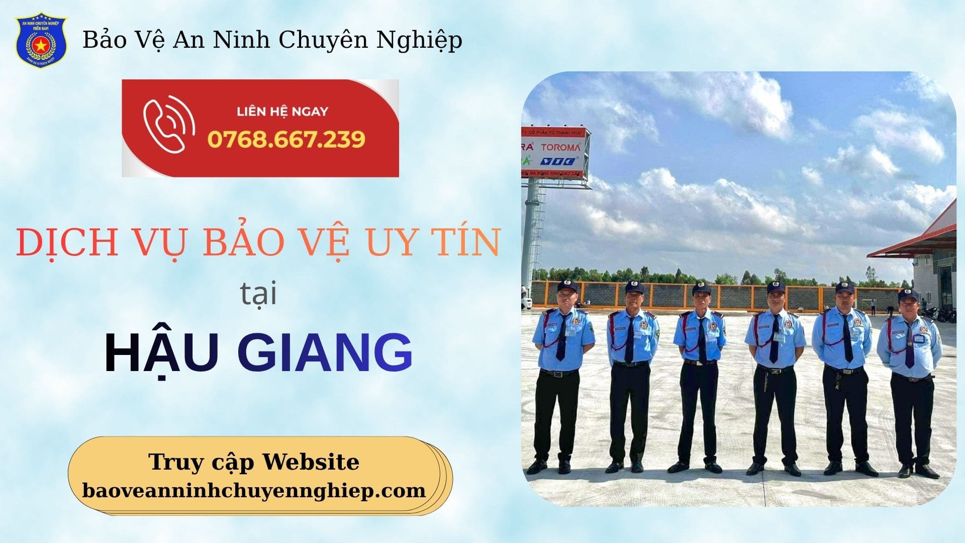 Công ty bảo vệ uy tín tại Hậu Giang | An ninh chuyên nghiệp